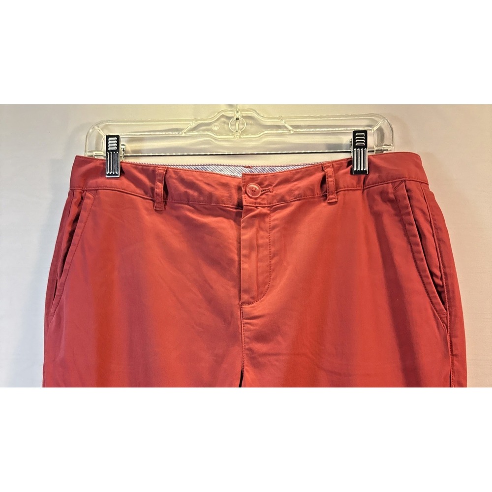 LL Bean Favorite Fit‎ Pants Womens Orange Salmon Chinos Cotton Stretch 8 - Picture 3 of 13
